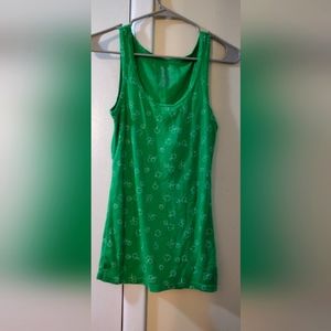 Large green shamrock ☘️ tank top